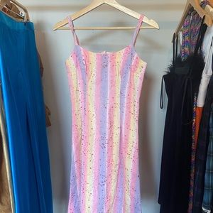 Cotton candy glitter mini dress size XS or S